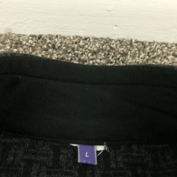 Ibex Jacket Thick Wool Geometric Zig Zag Full Zip Black Gray Mens Large - Picture 4 of 11